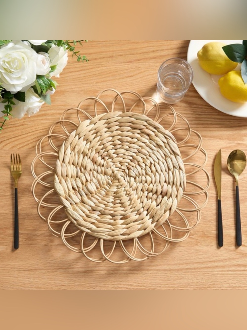 My Texas House Rattan Charger / Place Matt’s Set Of 4